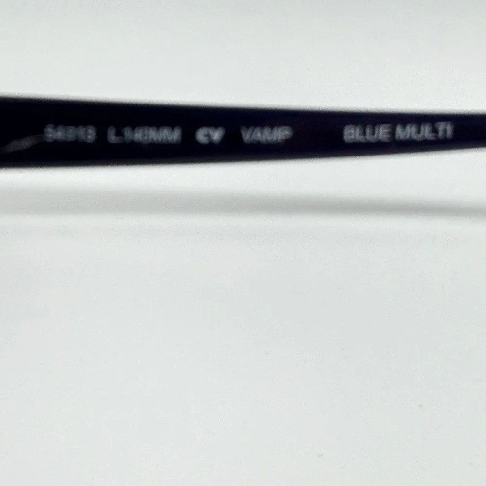 BCBGMAXAZRIA Women Cat Eye Sunglasses Blue Multi Vamp 54‎ 13 140 21263